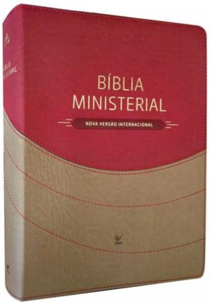 Bíblia Ministerial NVI - Capa Duotone Marrom Claro e Vermelho