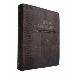 Bíblia Ministerial NVI - Capa PU Marrom Escuro c/ índice