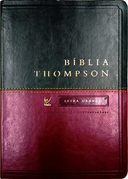 BIBLIA AEC LETRA GRANDE CAPA PU FOLHAS - ROXA - SEARA LIVRARIA