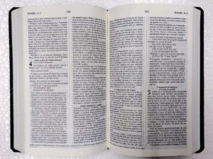 Biblia pequena NVI do ministro preta e cinza