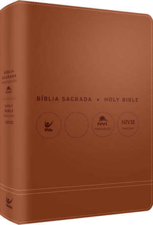 Bíblia NVI Português-Inglês - marrom