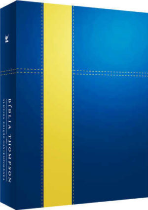 Bíblia Thompson - AEC - Luxo Azul e Amarelo