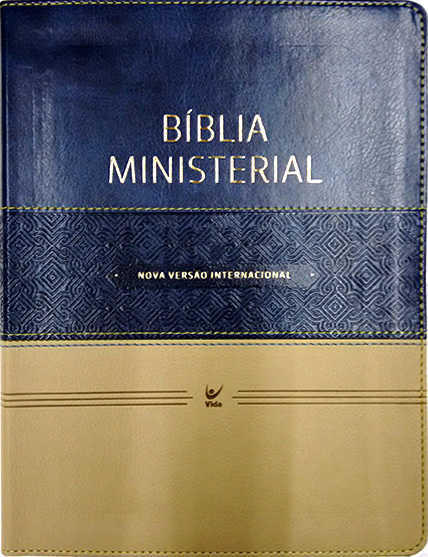 Bíblia Ministerial Nvi – Duotone Azul E Bege C/ Índice