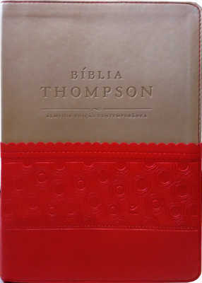 Bíblia Thompson – Média – Luxo Vermelho E Bege