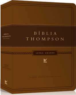 Bíblia de Estudo Thompson - AEC Letra Grande - Marrom Claro e