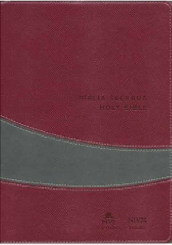 Bíblia Sagrada Nvi – Holy Bible | Português – Inglês | Vinho E Cinza