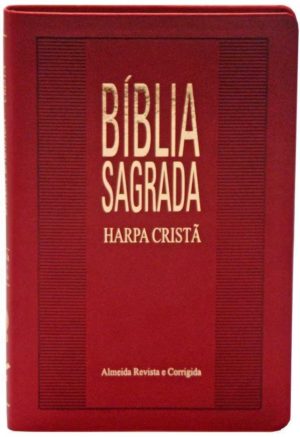 Bíblia Sagrada Média Slim Com Harpa Vermelha - Cpad