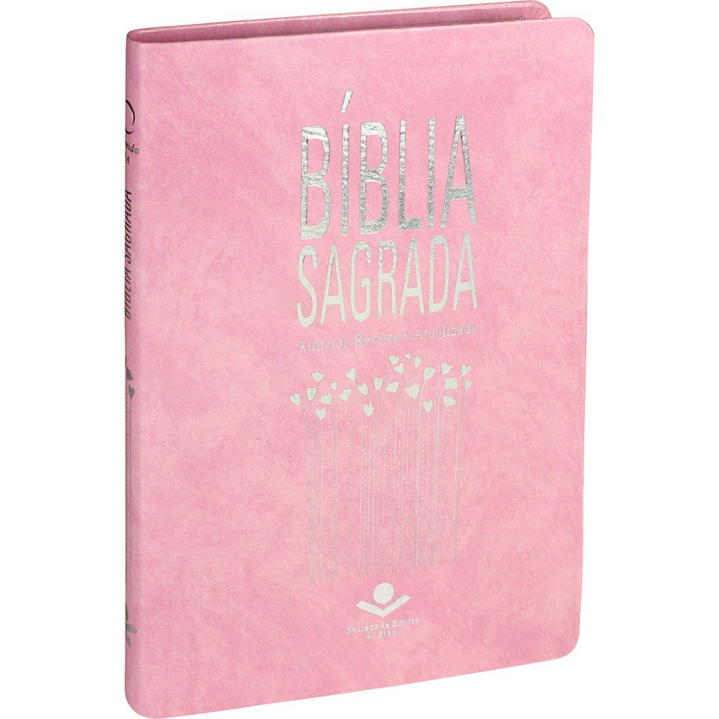 Bíblia Sagrada Média Slim – Rosa Claro – Sbb