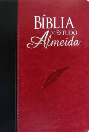 Bíblia de Estudo Almeida RA - Preta e Vinho - sbb