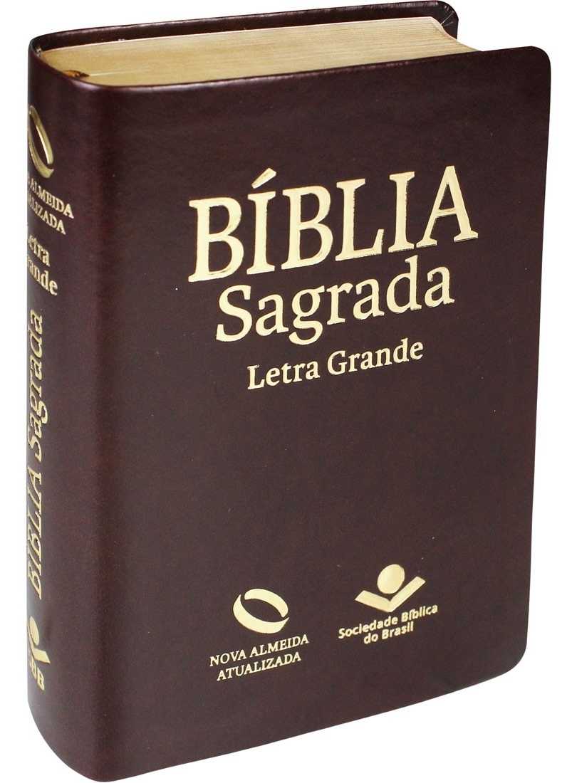 Bíblia Sagrada Nova Almeida Letra Grande Marrom C/ Índice