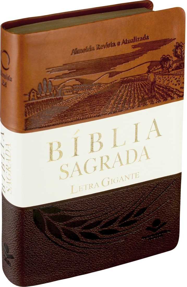 Bíblia Sagrada Ra – Triotone Marrom – Letra Gigante C/Índice