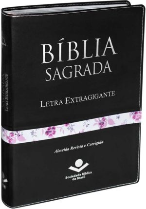 Bíblia Sagrada Letra Extragigante RC - Preta e Flores - SBB