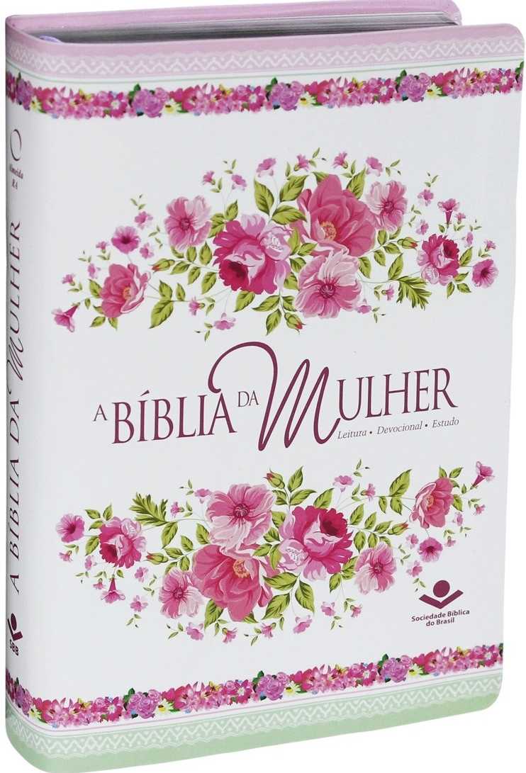 A Bíblia Da Mulher – Flores/Borda Prateada – Média Ra