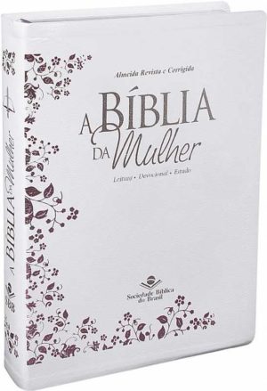 A Bíblia da Mulher – Branca/Borda Prateada – Grande RC