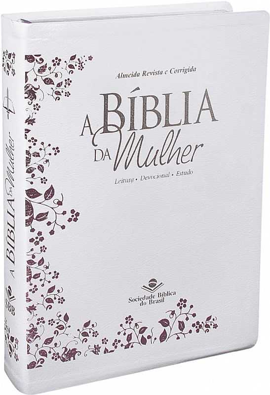 A Bíblia Da Mulher – Branca/Borda Prateada – Grande Rc