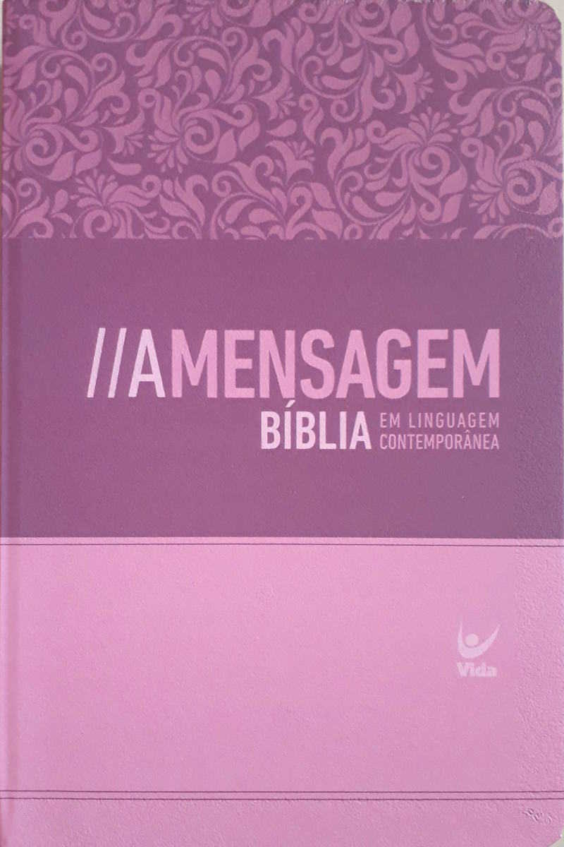 Bíblia A Mensagem Média – Semi Luxo Feminina Rosa