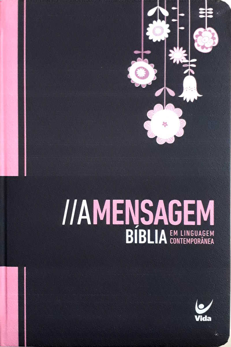 Bíblia A Mensagem Média – Semi Luxo Feminina Preta