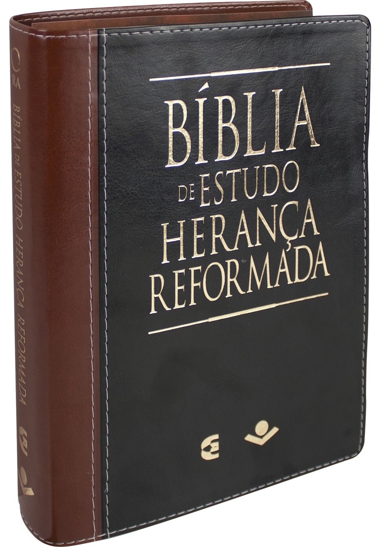 Bíblia De Estudo Herança Reformada Ra – Couro Sintético Preta E Marrom
