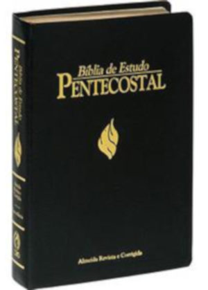 Bíblia de estudo Pentecostal média - Revista e corrigida (Luxo/preta)