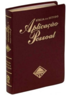 Bíblia de estudo Aplicação pessoal - Revista e Corrigida - Luxo Vinho