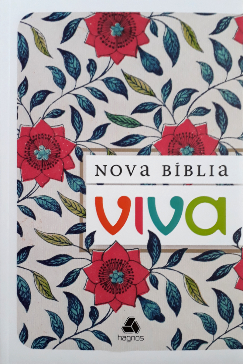 Nova Bíblia Viva – Capa Floral Rosa