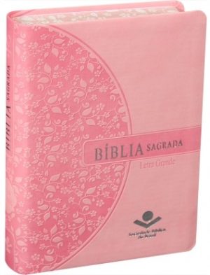 Bíblia Sagrada RA - Rosa Claro - Letra Grande