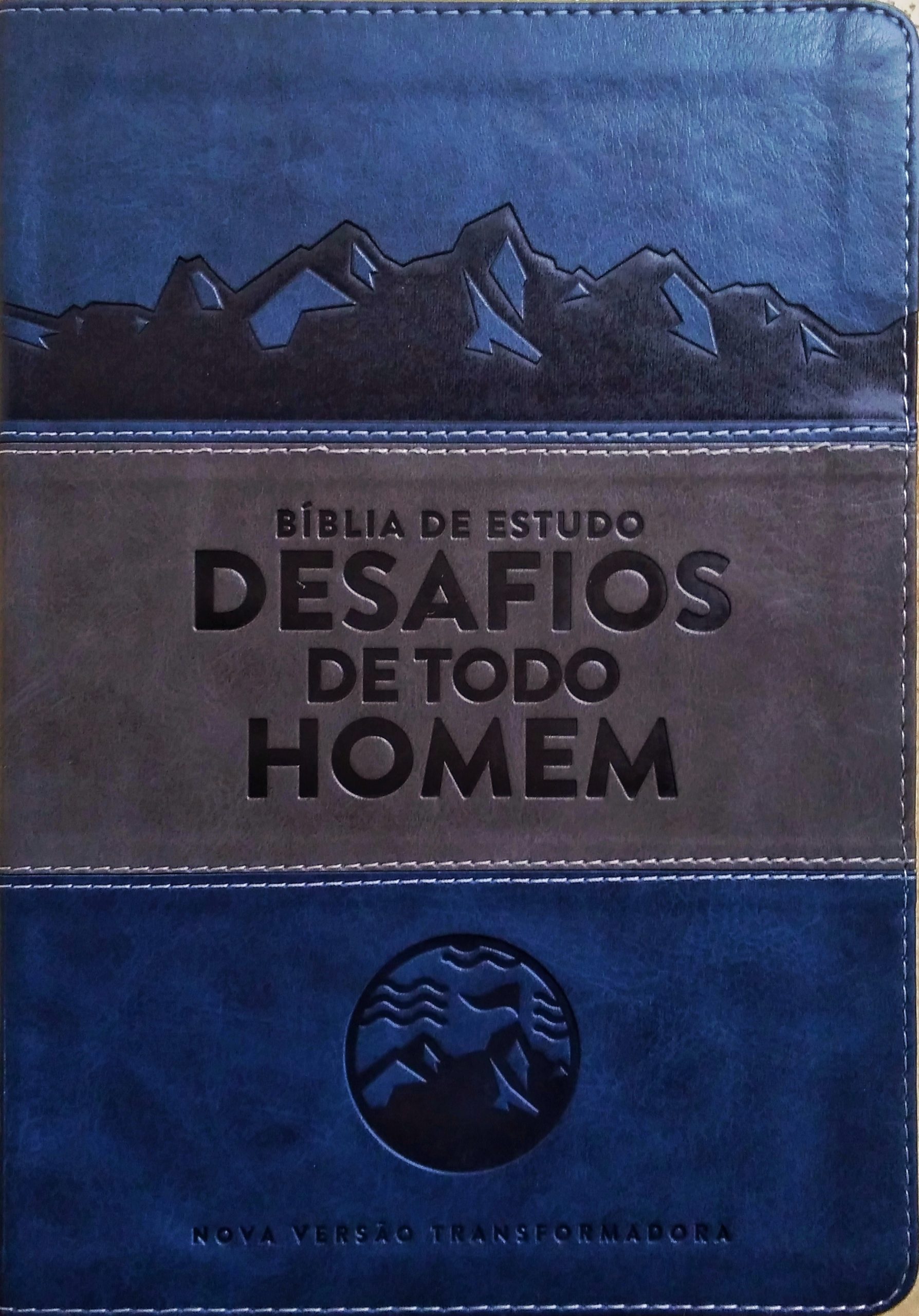 Bíblia De Estudo Desafios De Todo Homem – Azul E Cinza