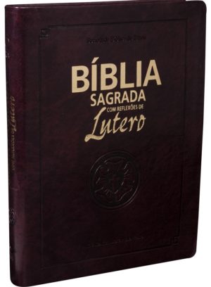 Bíblia Sagrada com Reflexões de Lutero RA - Média vinho nobre