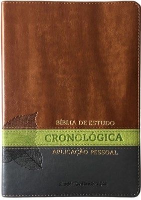 Bíblia De Estudo Cronológica Aplicação Pessoal – Rc | Marrom, Verde E Cinza