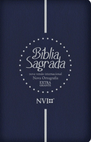 Bíblia Sagrada NVI - Nova Ortografia - Extra Gigante - Azul - Geografica