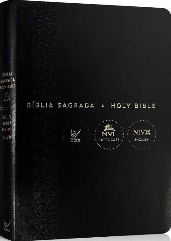 Bíblia Sagrada | Nvi | Holy Bible | Português – Inglês | Preta Sintética