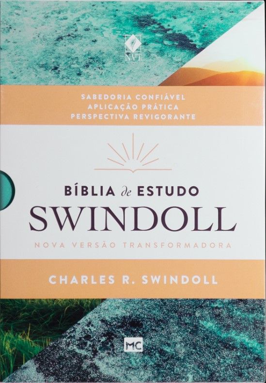 Bíblia De Estudo Swindoll | Nvt | Aqua