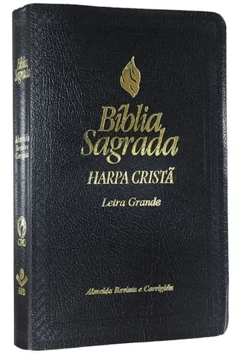 Bíblia sagrada RC letra grande com Harpa Cristã Preta