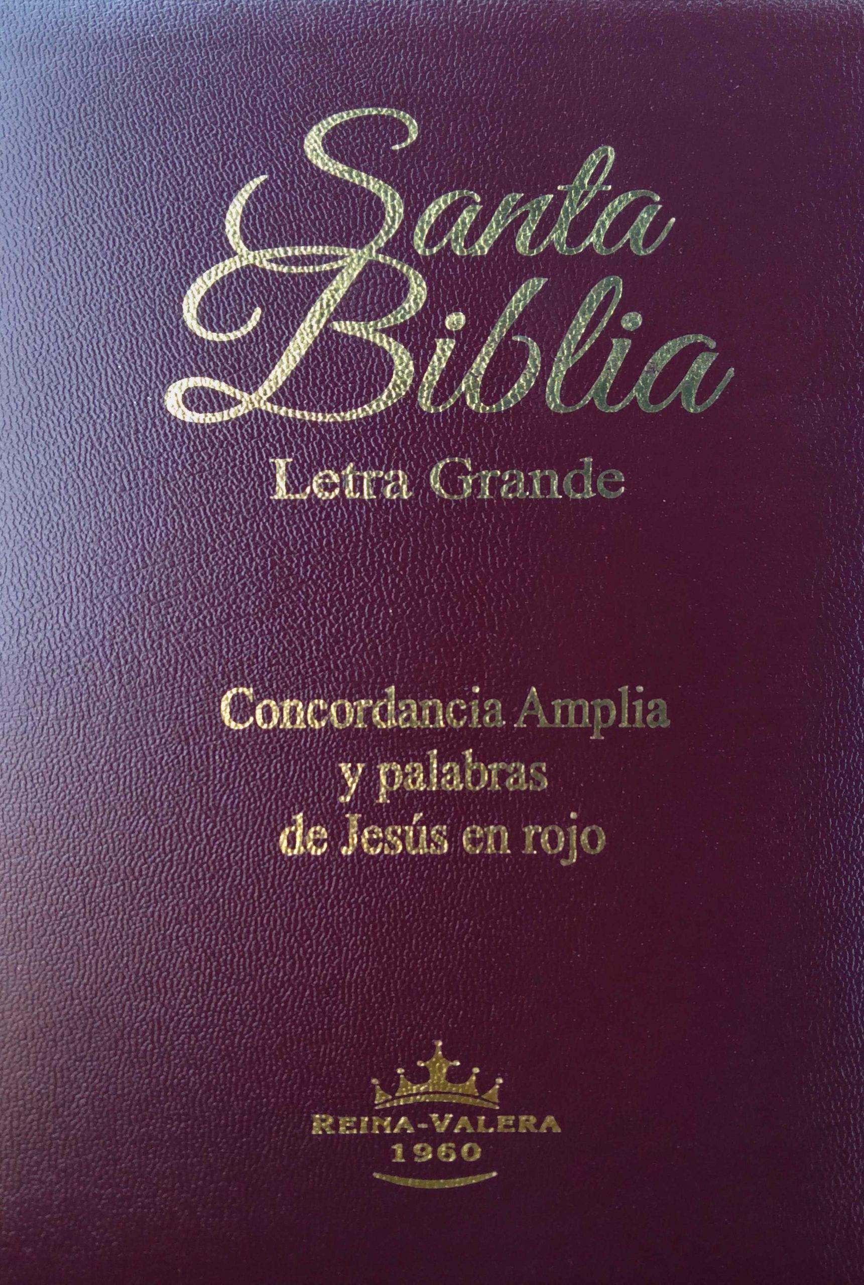 Santa Biblia con Concordancia Amplia y palabras de Jesús en rojo – Letra Grande – Com Zíper – Vinho