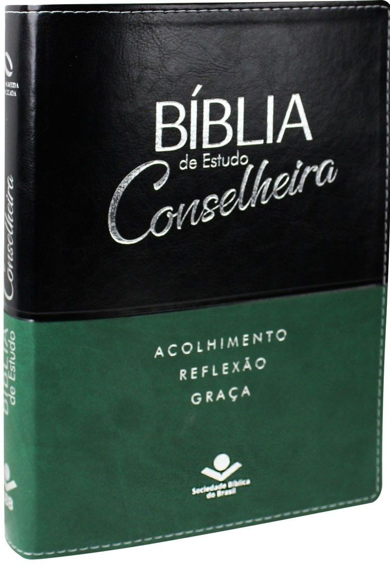 Bíblia De Estudo Conselheira | Luxo – Preta e Verde