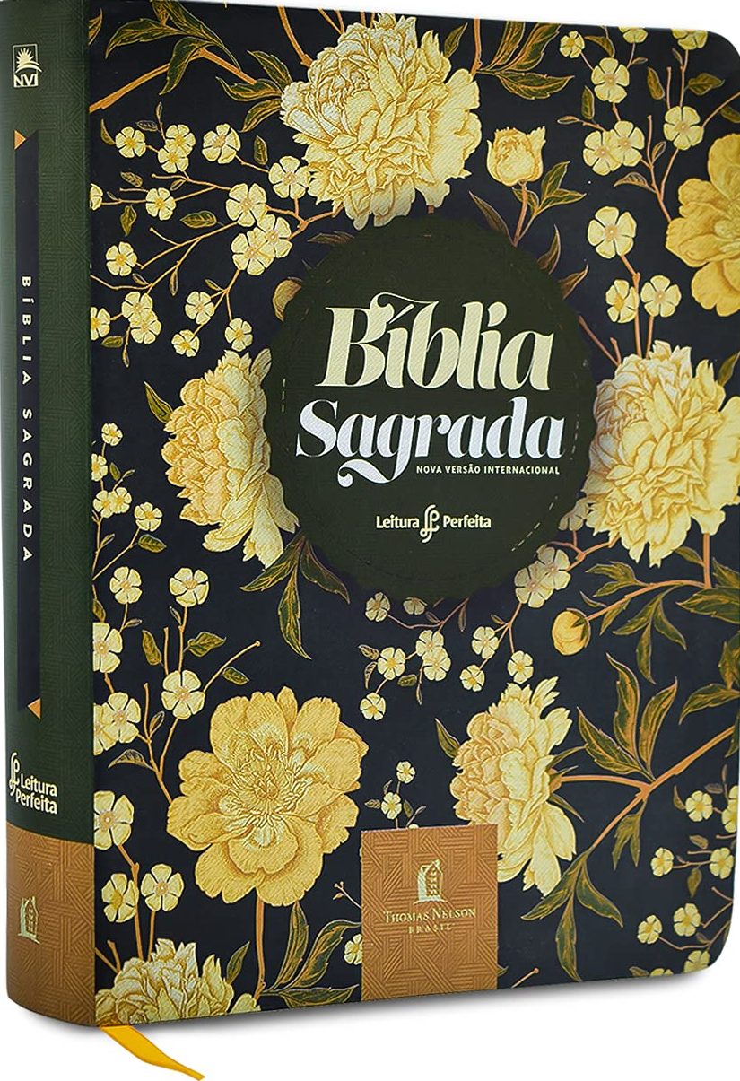 Bíblia Sagrada NVI – Leitura Perfeita – Couro Soft Flores