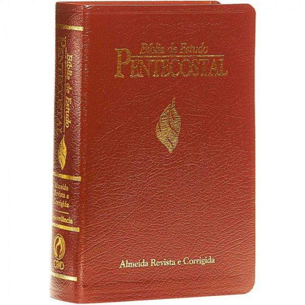 Bíblia de Estudo Pentecostal Luxo Média Vinho