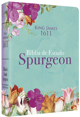 Bíblia de Estudo Spurgeon | BKJ 1611 | Letra Grande | Luxo | Floral