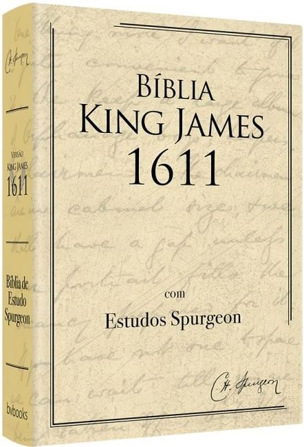 Bíblia de Estudo Spurgeon | BKJ 1611 | Letra Grande | Luxo | Creme