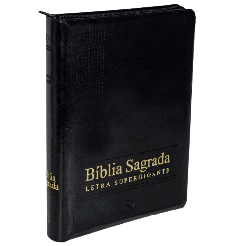 Bíblia Sagrada NAA Preta | Letra Supergigante | com Índice e Zíper