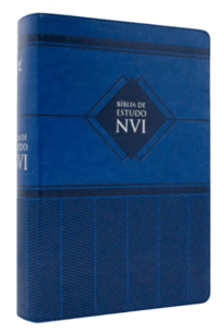 Bíblia de Estudo NVI luxo azul