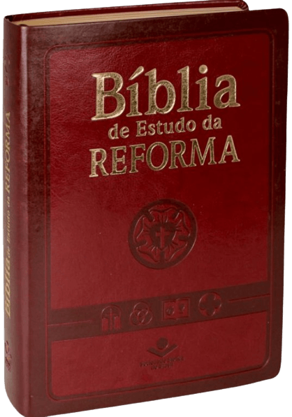 Bíblia de Estudo da Reforma Luxo Vinho