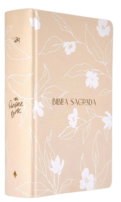 Bíblia Sagrada Almeida Século 21 Paper Purpose Capa Dura Tecido Flores