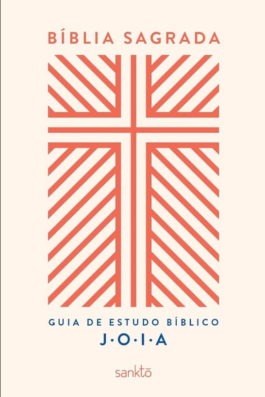 Bíblia NVT com Guia de Estudo Bíblico JOIA Capa Creme
