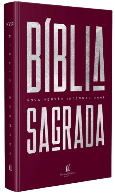 Bíblia Sagrada NVI Capa Dura Vinho Econômica Pedra Angular